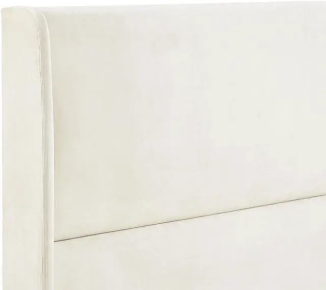 Alt view image 2 of 6 - Arles 3-Piece Upholstered Bedroom Set, Wingback Platform Bed with Two Nightstands