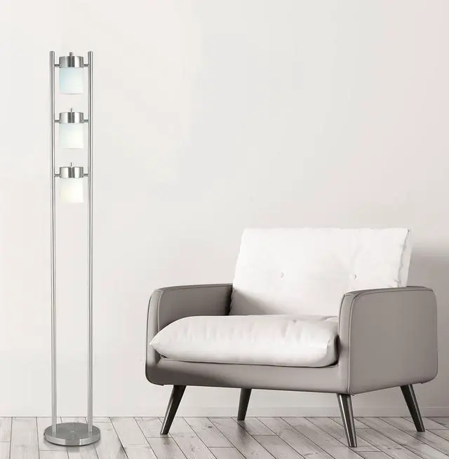 Main image of 65"H 3-White-Head with Two Way Adjustable Floor Lamp (1 Pc/Ctn/ 1.10 Cu Ft/12.32 G.W. Lbs)
