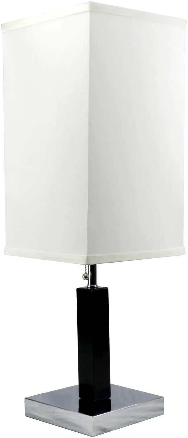 Alt view image 5 of 7 - 26"H Brown Square Wooden Table Lamp (1Pc/Ctn) (0.92/5.55)