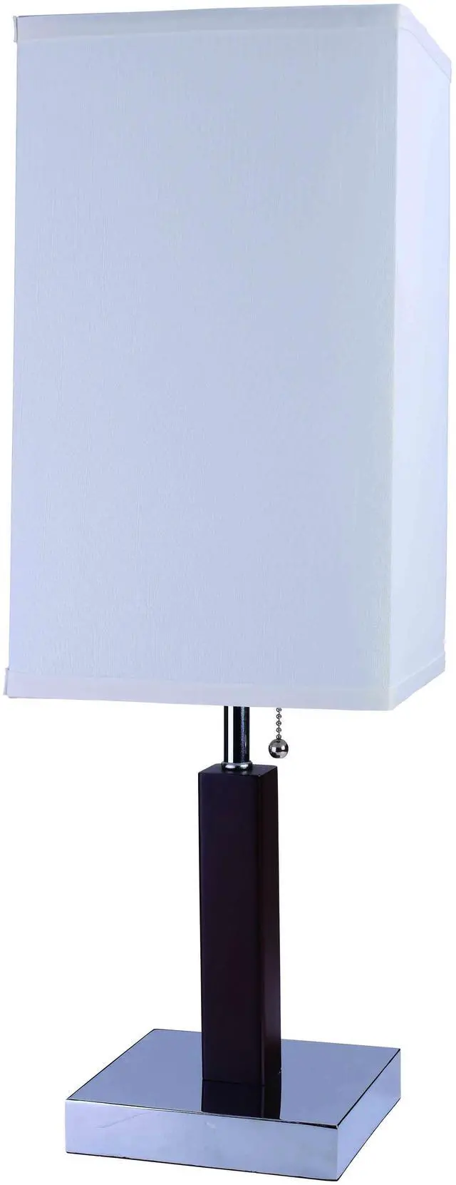 Alt view image 7 of 7 - 26"H Brown Square Wooden Table Lamp (1Pc/Ctn) (0.92/5.55)