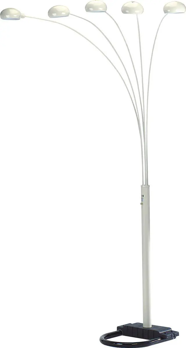 Main image of 84"H White 5-Head Cap Style Floor Lamp (1Pc/Ctn) (2.24/33.97)