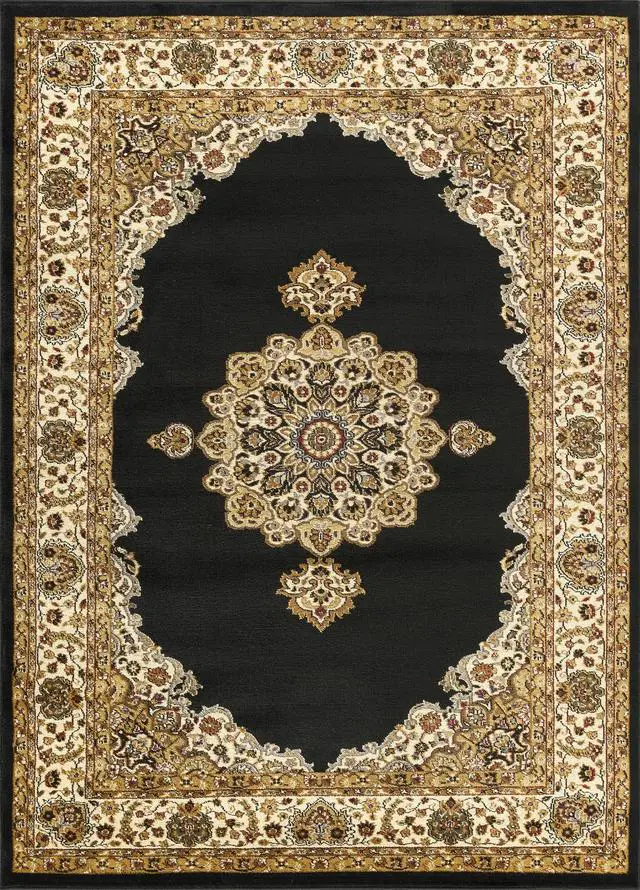 Alt view image 4 of 5 - Classic GC_VIN5010 Black 5 ft. 3 in. x 7 ft. 3 in. Area Rug