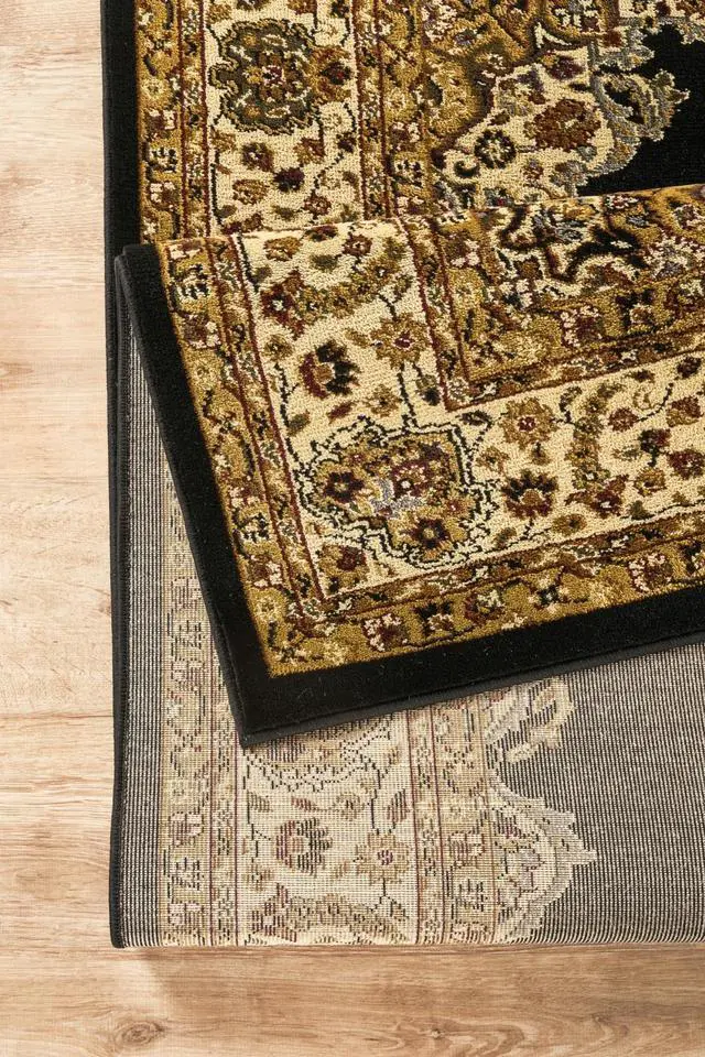Alt view image 3 of 5 - Classic GC_VIN5010 Black 5 ft. 3 in. x 7 ft. 3 in. Area Rug