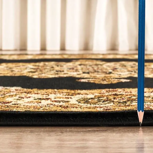 Alt view image 2 of 5 - Classic GC_VIN5010 Black 5 ft. 3 in. x 7 ft. 3 in. Area Rug