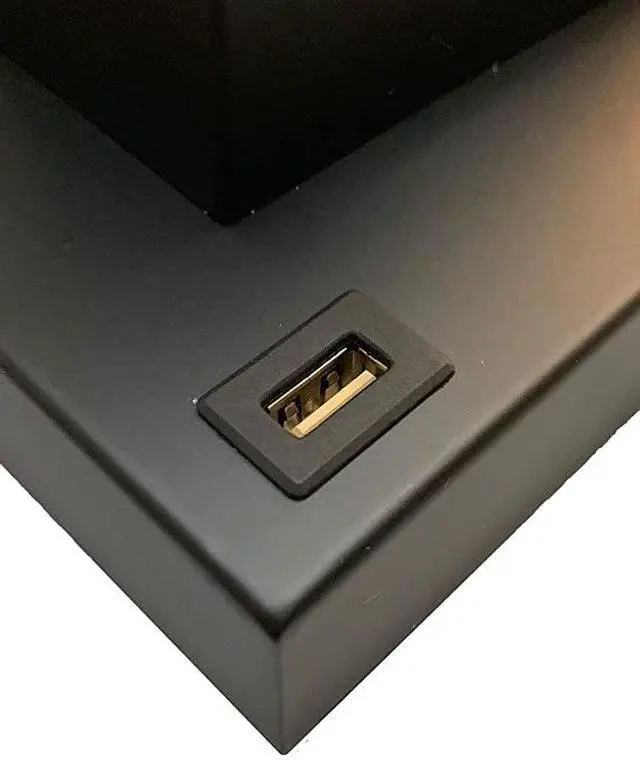Alt view image 4 of 5 - 22"H Black Pewter Square Crystal Centerpiece with Night Light, Usb Port + Power Outlet