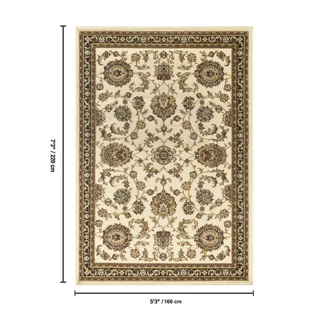 Alt view image 5 of 5 - Classic GC_VIN5011 Cream 5 ft. 3 in. x 7 ft. 3 in. Area Rug