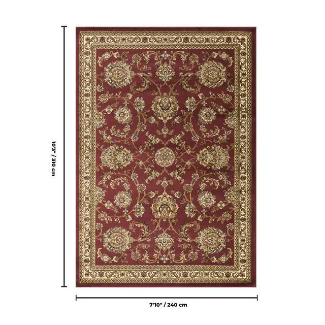 Alt view image 5 of 5 - Classic GC_VIN5012 Red 7 ft. 10 in. x 10 ft. 3 in. Area Rug