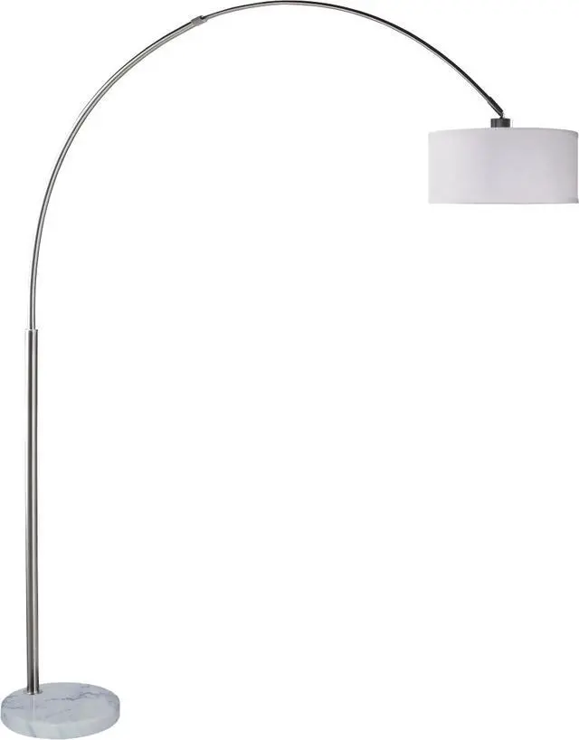 Alt view image 3 of 4 - 81"H White Single Arch with Marble Base Floor Lamp (1Pc/Ctn) (2.75/46.20)