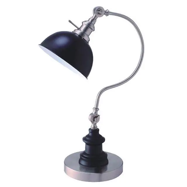 Alt view image 4 of 4 - 22"H Satin Nickle Good Neck Table Lamp