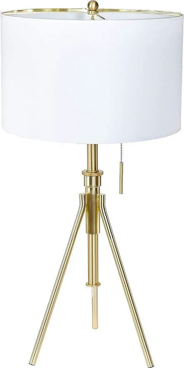 Main image of 32-37"H Adjustable Tripod Table Lamp - Brushed Gold