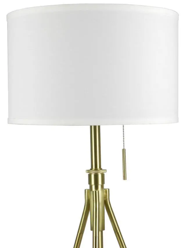 Alt view image 2 of 4 - 32-37"H Adjustable Tripod Table Lamp - Brushed Gold