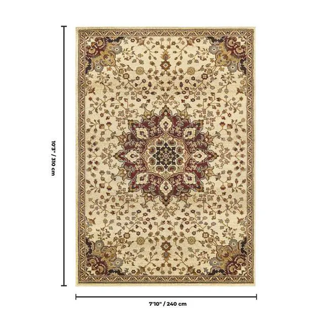 Alt view image 5 of 5 - Classic GC_VIN5014 Cream 7 ft. 10 in. x 10 ft. 3 in. Area Rug