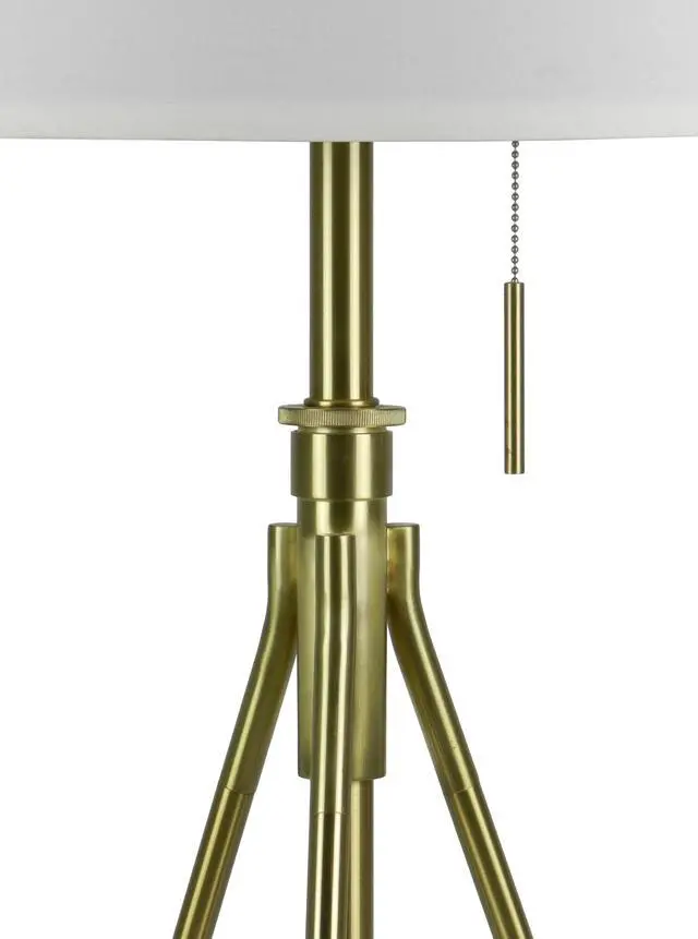 Alt view image 3 of 4 - 32-37"H Adjustable Tripod Table Lamp - Brushed Gold