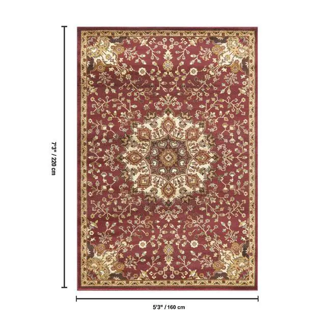 Alt view image 5 of 5 - Classic GC_VIN5015 Red 5 ft. 3 in. x 7 ft. 3 in. Area Rug