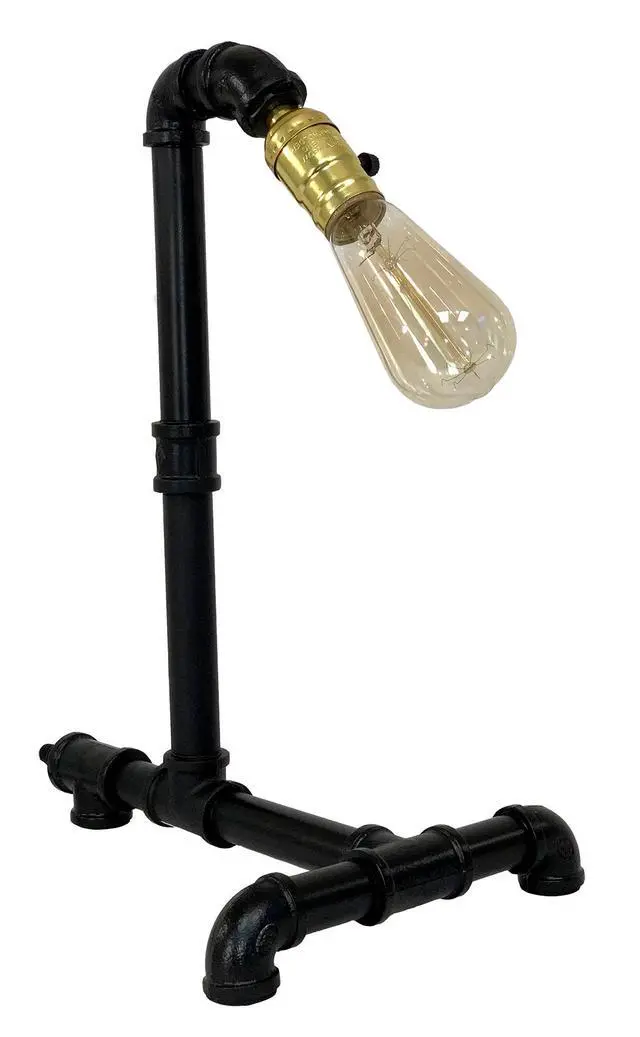 Alt view image 3 of 4 - industrial Pipe Desk Lamp