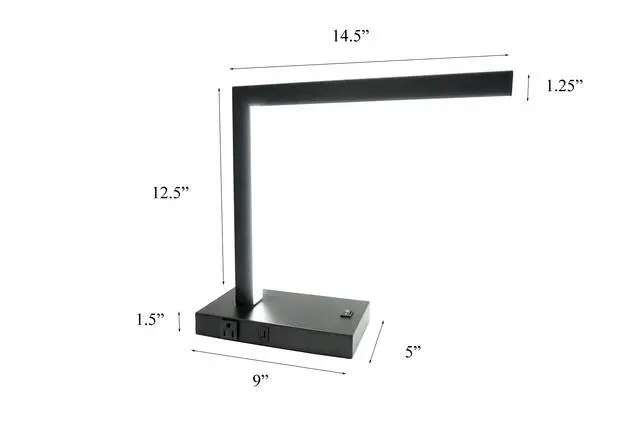 Alt view image 3 of 4 - Modern Led Desk Lamp with Usb & Power Outlet