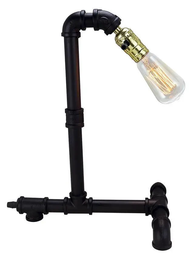 Alt view image 4 of 4 - industrial Pipe Desk Lamp