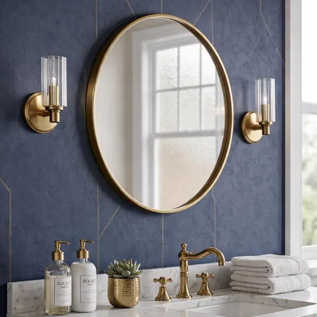 Alt view image 3 of 7 - Jardin Single Light Wall Sconce with Clear Ribbed Glass - Satin Brass