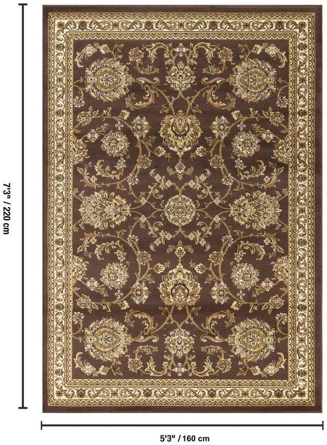 Alt view image 5 of 5 - Classic GC_VIN5013 Brown 5 ft. 3 in. x 7 ft. 3 in. Area Rug