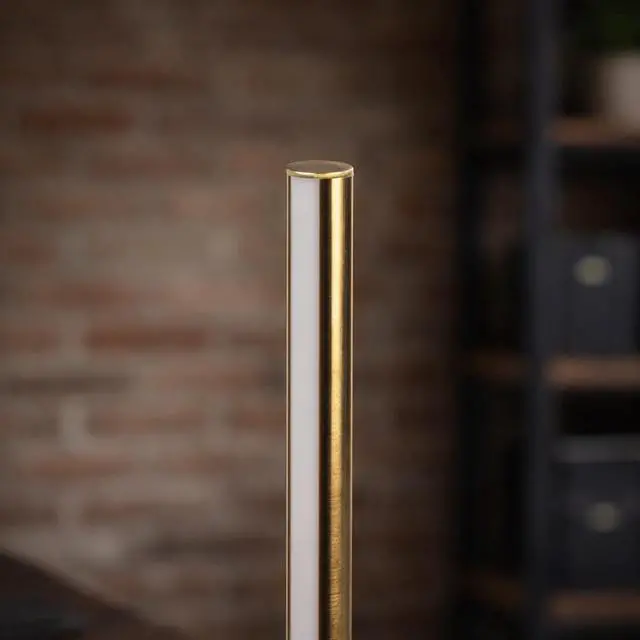 Alt view image 5 of 6 - Dimond Black Led Table Lamp with on/Off Switch Round Metal Base