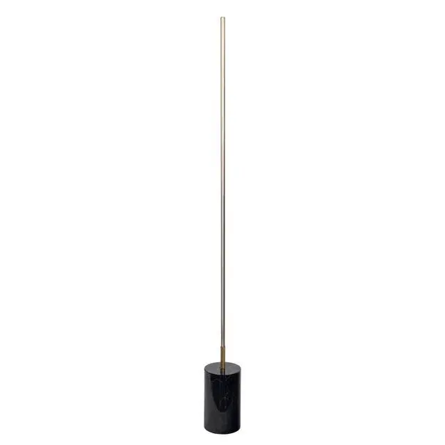 Alt view image 4 of 7 - Prism Brassed Gold Led Floor Lamp with on/Off Switch Faux Marble Base
