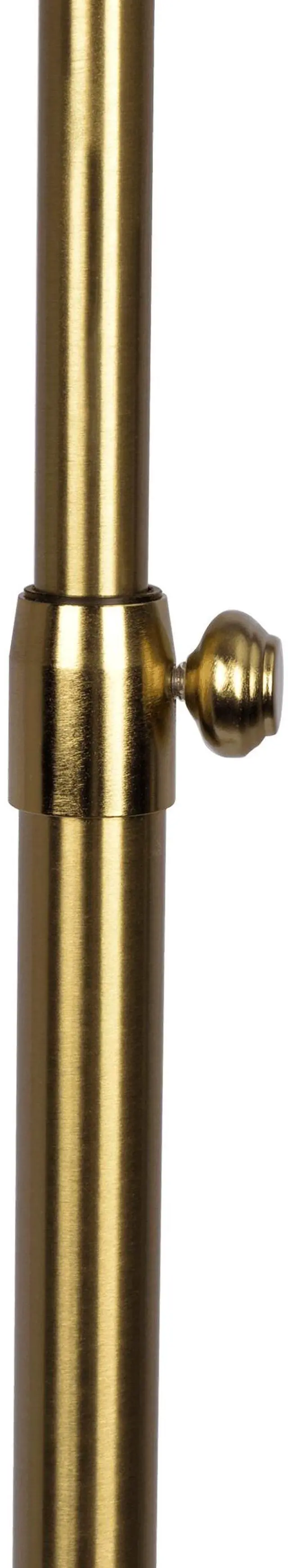 Alt view image 7 of 7 - Verve Brassed Gold Floor Lamp with on/Off Switch Adjustable Led Round Base