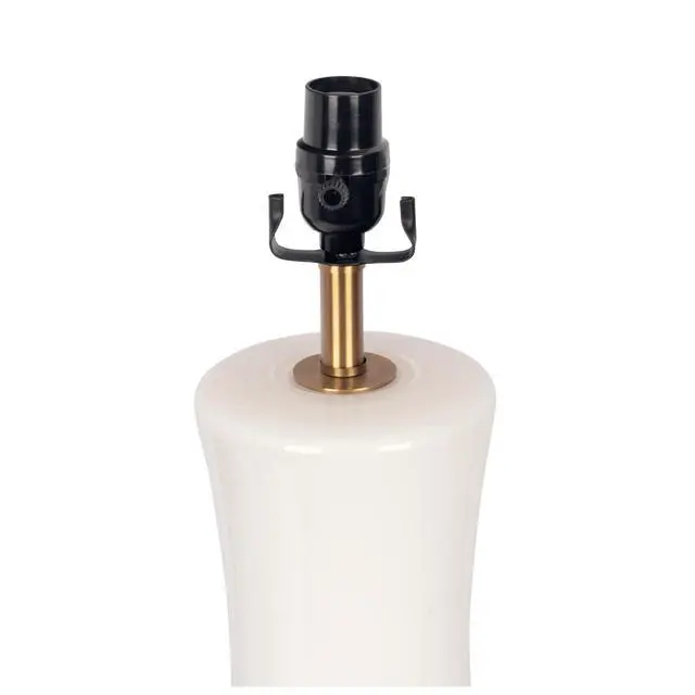 Alt view image 4 of 7 - Cascade Glass Lamp Golden Base Off White Glass Table Lamp