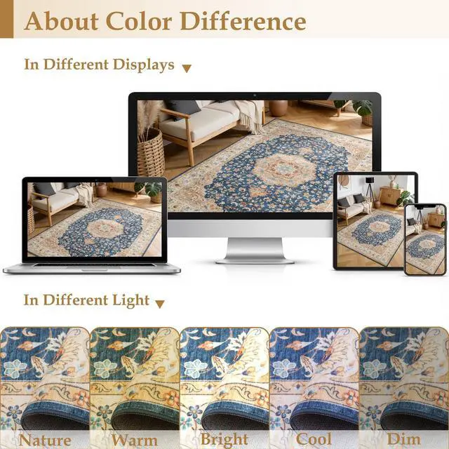 Alt view image 7 of 7 - Premier GC_HAM4003 8x10 Navy Area Rug