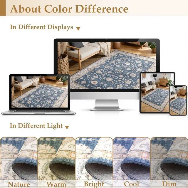 Alt view image 7 of 7 - Premier GC_HAM4007 5x7 Navy Area Rug