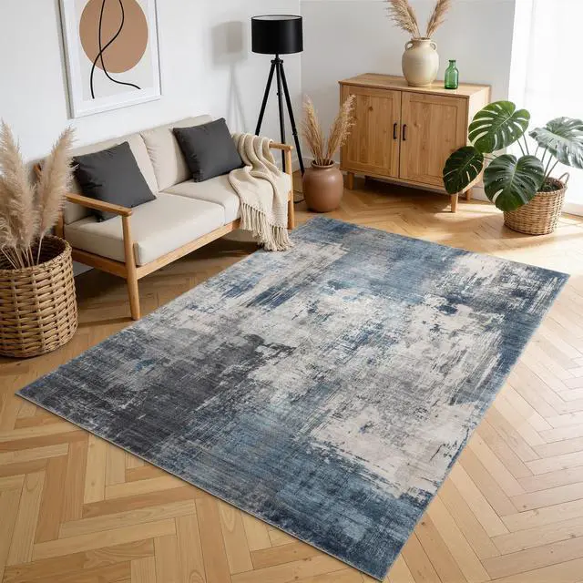 Main image of Crystal GC_MET8001 9x12 Blue Area Rug