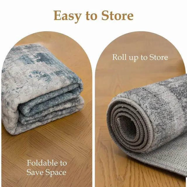 Alt view image 7 of 7 - Crystal GC_MET8001 2x7 Blue Runner Rug