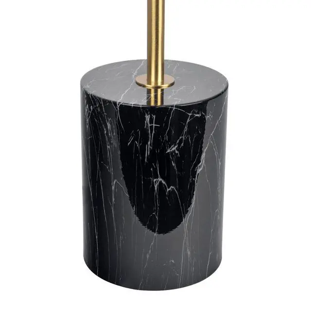 Alt view image 4 of 7 - Black Table Lamp with on/Off Switch, Double Lamp, Faux Marble Base 22.4" H x 20" W x 7.9" D for Living Room, Desk Lamps for Office Reading
