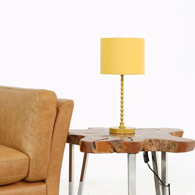 Alt view image 2 of 6 - Modern Classic Desk Lamp Villa Living Room Bedroom Study Decorative Sereno Table Lamp Ochre and Gold 110-120V Table Light, Easy Assembly Table Lamp for Sale