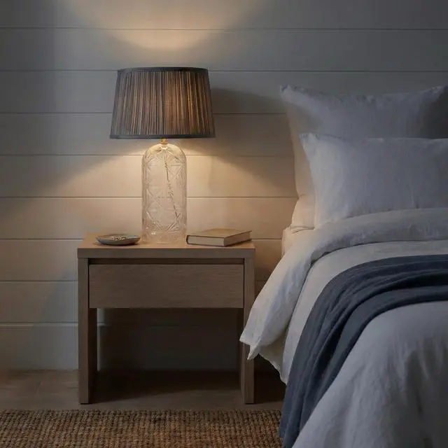 Main image of High Quality Hotel European Modern Bed Side Nightstand Decorative Led Table/Desk Lamp Luxora Table Lamp Gold - Clear and Grey 110-120V