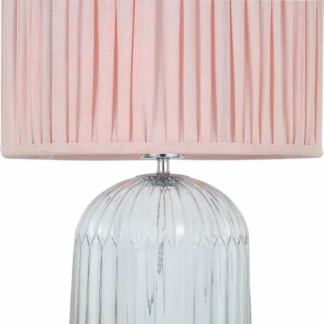 Alt view image 5 of 7 - Bedroom Table Lamp Nordic Home Creative Romantic Warm Solid Wood Study Room Eye Protection Desk Bedside Lamp Led Nebulis Table Lamp Gold - Clear and Pink 110-120V
