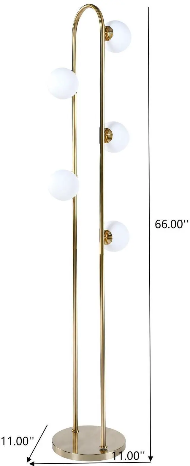 Alt view image 3 of 7 - Modern Floor Lamp for Living Room, Artema Floor Lamp with White, Tall Corner Lamp for Bedroom & Office Lighting
