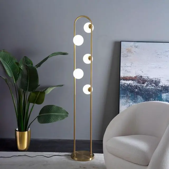 Alt view image 2 of 7 - Modern Floor Lamp for Living Room, Artema Floor Lamp with White, Tall Corner Lamp for Bedroom & Office Lighting