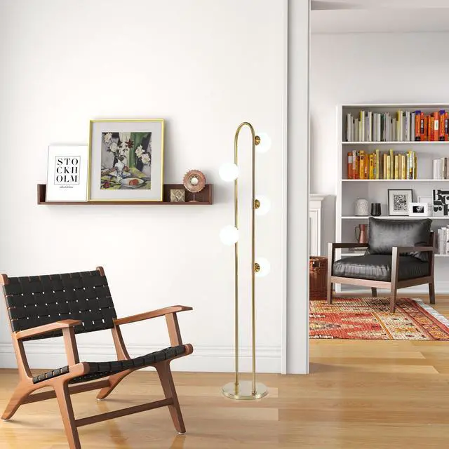 Alt view image 7 of 7 - Modern Floor Lamp for Living Room, Artema Floor Lamp with White, Tall Corner Lamp for Bedroom & Office Lighting