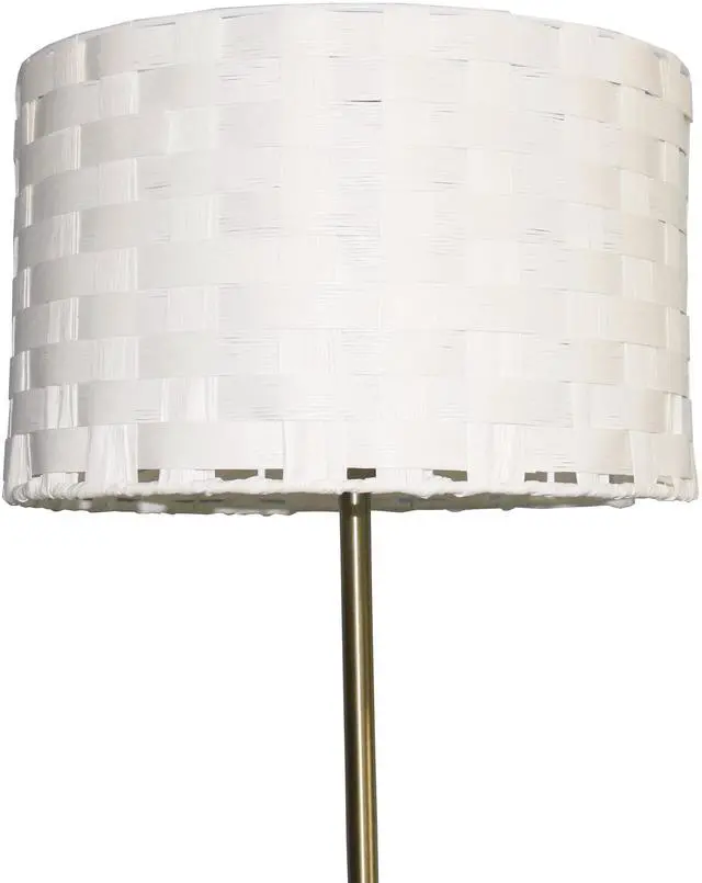 Alt view image 7 of 7 - Minimalist Floor Lamp, Slim Standing Light with Neutral Shade for Contemporary Living Room & Bedroom Ambience Viora Marble Base Floor Lamp - Dark Brown and White 110V