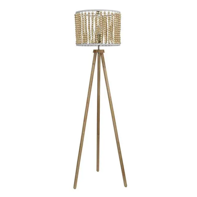 Alt view image 5 of 7 - Reading Floor Lamp, Standing Light for Living Room Chair, Bedside & Study Area, Brillo Three Legged Floor Lamp Natural 110V