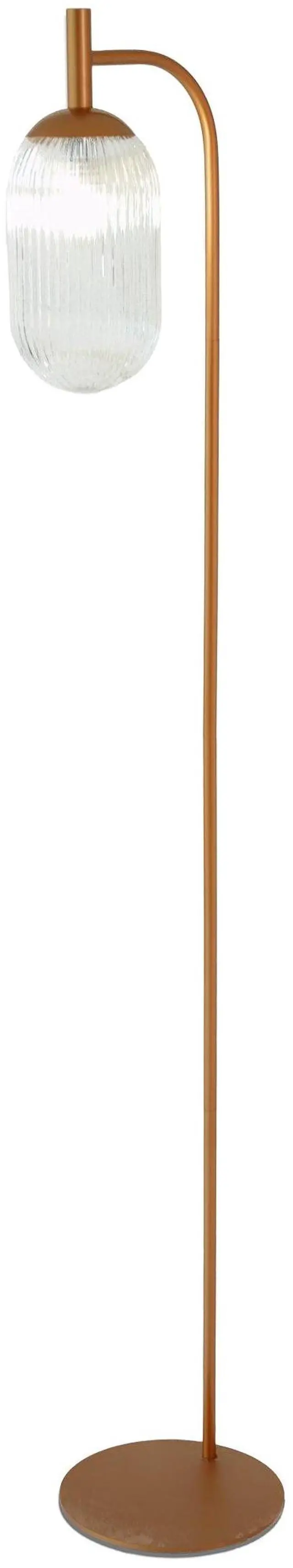 Main image of Classic Modern Floor Lamp, Upward Lighting Design for Living Room Ambience, Bedroom & Office Space Vela Floor Lamp Bronze and Clear 110-120V