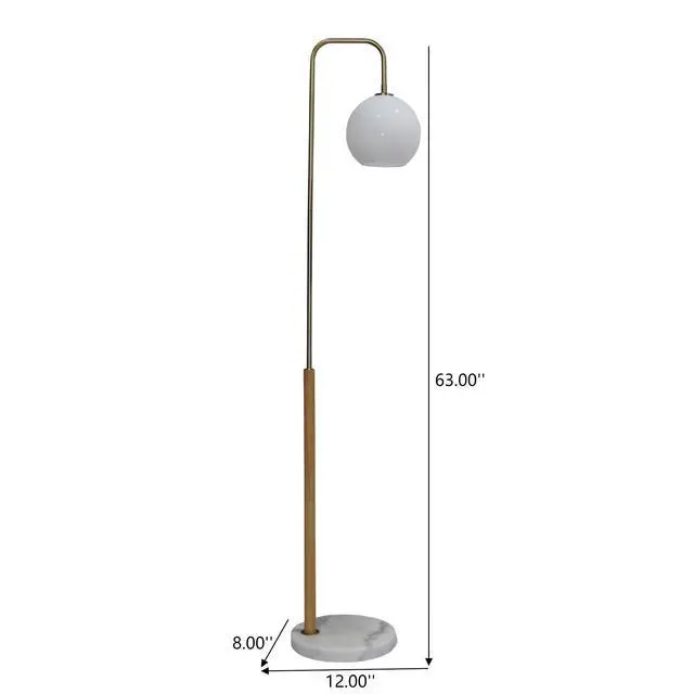 Alt view image 3 of 7 - Tall Corner Floor Lamp, Standing Light for Living Room, Bedroom & Office Space Illumination, Solaris White Lampshade Floor Lamp 110V