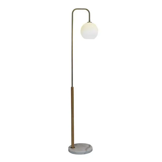 Alt view image 4 of 7 - Tall Corner Floor Lamp, Standing Light for Living Room, Bedroom & Office Space Illumination, Solaris White Lampshade Floor Lamp 110V