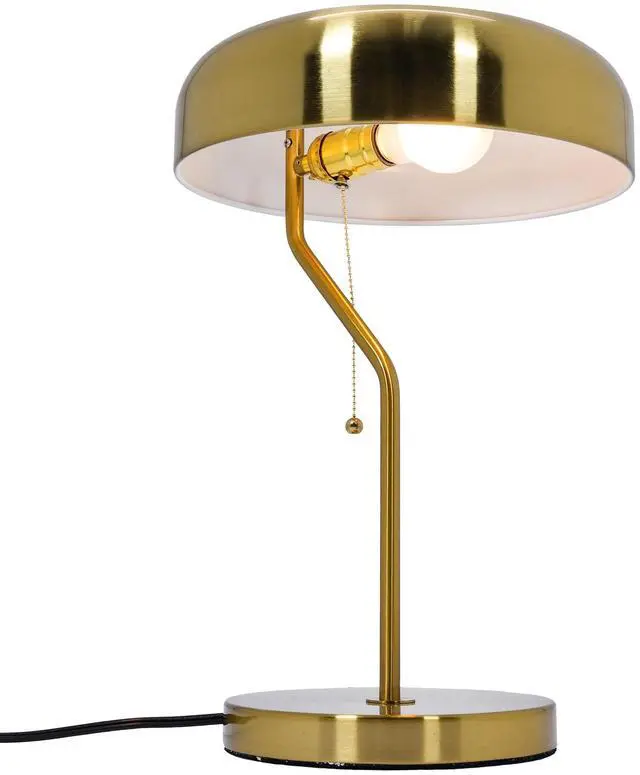 Main image of High Quality Hotel European Modern Bed Side Nightstand Decorative Table/Desk Lamp, Metro Table Lamp with Gold Outer and White inner 110~120V