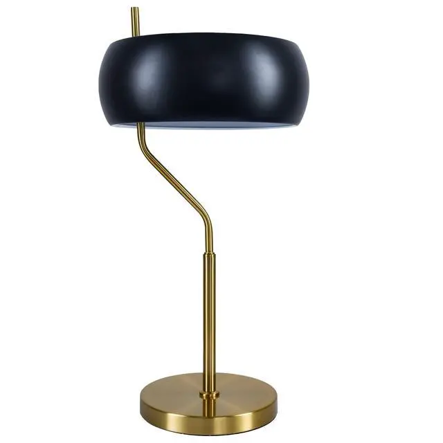 Alt view image 6 of 7 - Small Minimalist Wooden Table Lamp Dimmable Table Lamp Fast Delivery Small Bedside Lamps for Night Stands, Living Room, Office,Study Room, Flux Table Lamp - Black Outer - White inner 110~120V