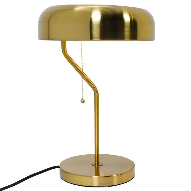 Alt view image 5 of 7 - High Quality Hotel European Modern Bed Side Nightstand Decorative Table/Desk Lamp, Metro Table Lamp with Gold Outer and White inner 110~120V