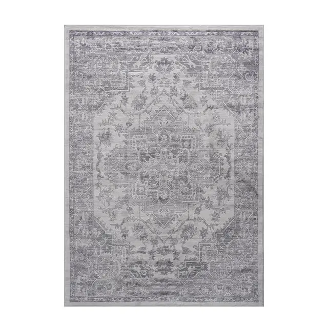 Alt view image 2 of 6 - Collection 36*24 inch Silver / Oriental Doormat Rug