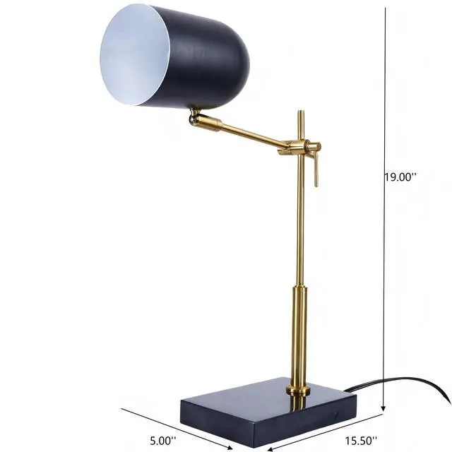 Alt view image 3 of 7 - High Quality Hotel European Modern Bed Side Nightstand Decorative Led Table/Desk Lamp, Lumora Table Lamp - Black Outer - White inner 110~120V