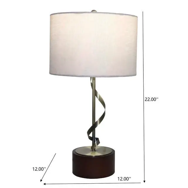 Alt view image 3 of 7 - Bedside Bedroom Nightstand Desk Lamp Bedroom Study Lamps Solid Wood Creative Lights Reading Living Room Table Lampsfoundry Twisted Metal Table Lamp 110V