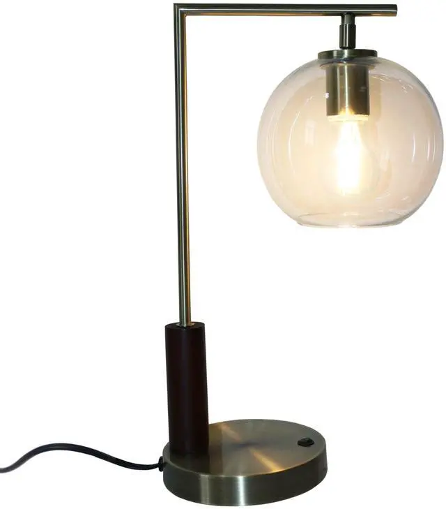 Main image of Modern Classic Desk Lamp Villa Living Room Bedroom Study Decorative Original Design European Table Light, Easy Assembly Table Lamp for Sale, Wander Right Angle Glass Table Lamp - Bronze 110V